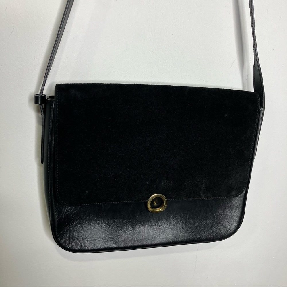 Leo Et Violette made in Italy black leather‎ crossbody bag medium size